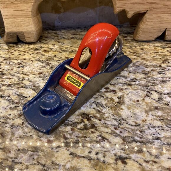 Stanley No. 110 Wood Block Plane 12-247 Red Blue  Made In England Vintage Planer - Picture 2 of 4